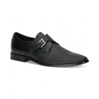 Calvin Klein Norm Embossed Leather Monk Strap Shoes Men's Shoes