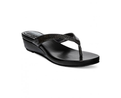 Style & Co. Haloe Wedge Thong Sandals, Only at Macy's Women's Shoes