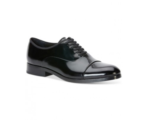 Calvin Klein Lloyd Brush Off Box Leather Oxfords Men's Shoes