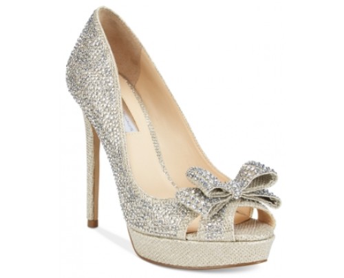 Inc International Concepts Vernaa Rhinestone Bow Platform Pumps, Only at Macy's Women's Shoes