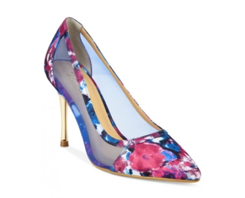 Thalia Sodi Natalia Mesh Pointed-Toe Floral Pumps, Only at Macy's Women's Shoes